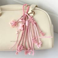 GANTUNGAN MacrameBagcharm Keychain FlamboyantRing – Bell Teddy Bear CHARM BAG Hanger | KEYCHAIN | AE
