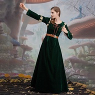 Brave cartoon movie character cosplay costume, Princess Merida court dress Halloween stage play cost