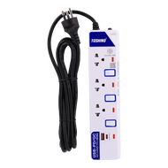 รางปลั๊ก 3 ช่อง + 1C1A 20W 3 สวิตช์ 3 ม.