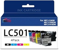 SRITE LC501 4-Pack Ink Cartridges High Capacity Replacement for Brother LC501BK/C/M/Y MFC-J1260DW MF