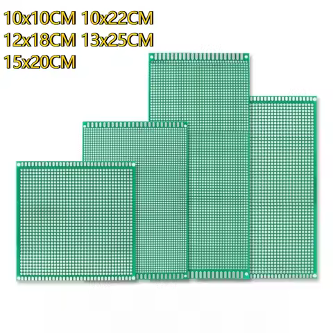 1PCS Universal PCB Prototype Board Double Side Green 10x10 10x22 12x18 13x25 15x20cm Protoboard Brea