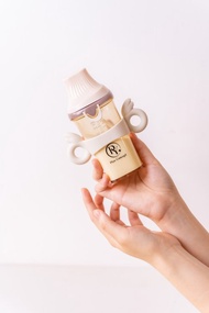 PiyoPiyo黃色小鴨 PPSU預備學飲掀蓋天使奶瓶握把二件組