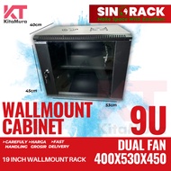 Wallmount Rack Server 9U Server Rack Size 9U Single Glass Door Premium Quality