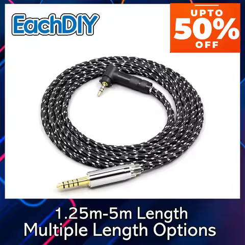 OFC Nylon Twisting Earphone Cable For Fostex T50RP 50TH Anniversary RP Stereo Headphone Mixed OCC 87