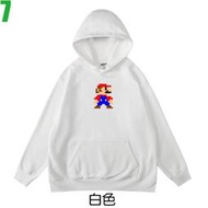 【超級瑪莉兄弟 瑪莉歐 Super Mario】連帽厚絨長袖任天堂電玩遊戲卡通動畫T恤 新款上市購買多件多優惠【賣場二】