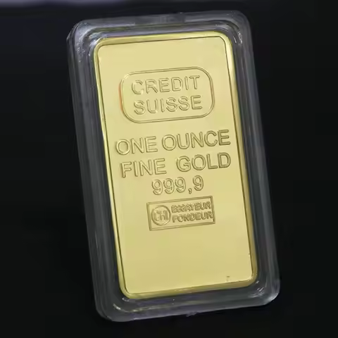 Fine Gold Gold Plated Bullion Bar with Different Serial Modern Suisse Gold bar Funny Swiss Bank Gold