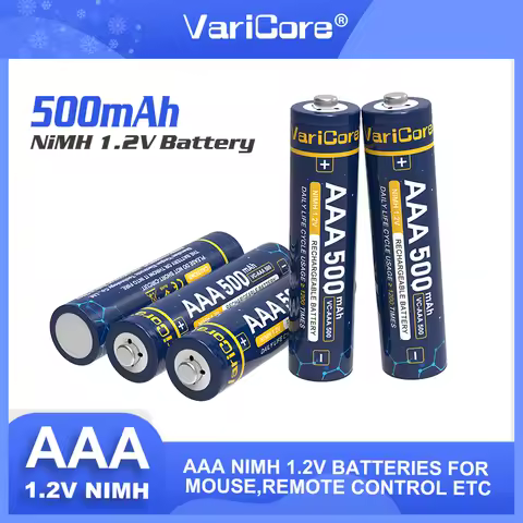 AAA 1.2v NiMH 500mAh Rechargeable Battery for Handheld Electric fan, Electric Flashlight Toys Remote