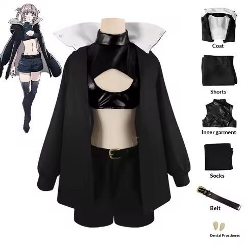 IN STOCK Nanakusa Nazuna Cosplay Costume Wig Trench Jacket Anime CALL OF THE NIGHT Cosplay Halloween