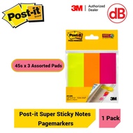 3M 671-3AN Post-it SSN Pagemarkers 25mm x 75mm (45s x 3 Assorted Pads)