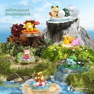 XUNNIAN | ตัวการ์ตูนตกแต่งโต๊ะ Pikachu และ Psyduck ธีมธรรมชาติ
