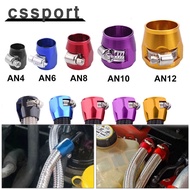 Fuel Line Hose Finisher AN4/AN6/AN8/AN10/AN12/42mm-50mm Clamp Finisher Aluminum Car Modification Acc