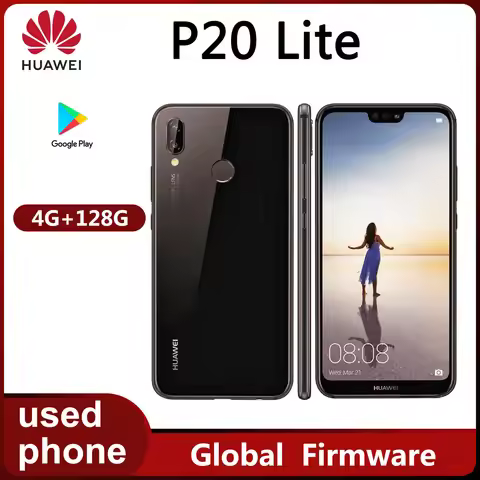 Huawei P20 Lite 4G SmartPhone 18W 3000mAh Battery capacity 16MP 2280x1080 pixels unlocked Used Phone