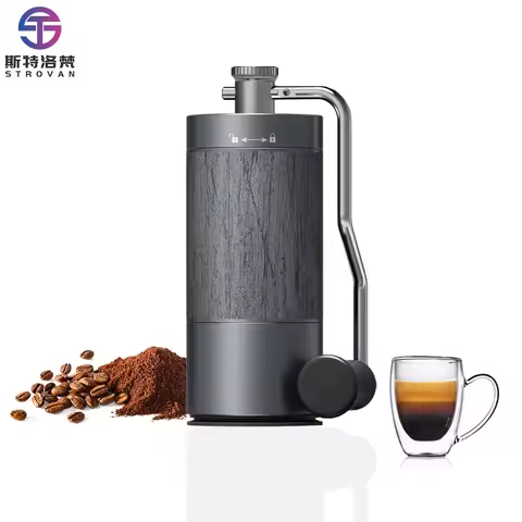 Compact Manual Coffee Grinder, Portable Coffee Grinder, Stainless Steel Mobile Hand Cranked Coffee G