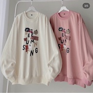 Unisex loose 2-color sweatshirt with printed patterns for women M511-AN STORE