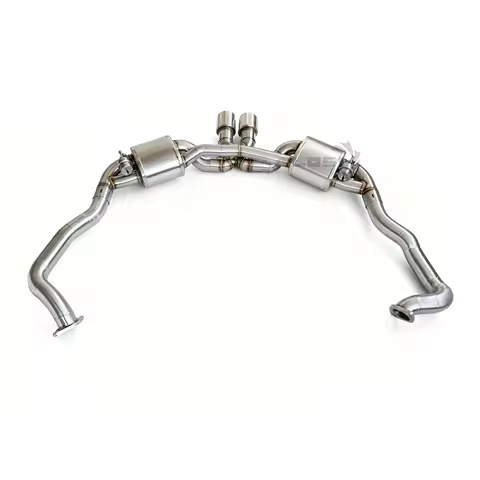 Racing exhaust system for Porsche Boxster GTS Cayman GTS 981 3.4 2014-2016 SS304 cat back valve tune
