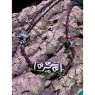 Oka Rinpoqi {Jiucai Huilu · Miaoyin Naxiang Swastika Dzi Beads} Nine God of Wealth Totem Dzi Beads T