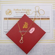 Nathan - Kalung liontin wanita Dewasa Model Angka 8 Korea Style Emas Muda 5. gram Lapis Emas Kadar 6
