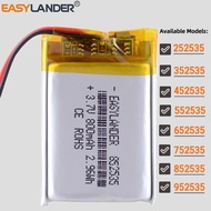 552535 3.7V 500mAh Rechargeable Lipo li Polymer Li-ion Battery 252535 352535 452535 652535 752535 85
