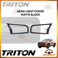 All-New Mitsubishi Triton 2024 to 2026 Headlight Cover Matte Black ( Car Accessories )