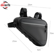 Cycling Top Tube Bag 1.2L Waterproof Black Polyester PVC 27x23x17x6cm Dimensions
