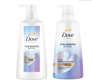 Dove Micellar Shampoo350ml. + Conditioner Hya Keratin Shine 350ml. โดฟ ไมเซล่า แชมพู + คอนดิชันเนอร์ ไฮยา เคราติน ชายน์ (แพ็คคู่)