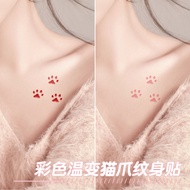 Cat Temperature Change Tattoo Sticker middot Cat Claw Body Temperature Change Color Cute Love Temper