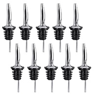 Fleeting time 10 pcs Bottle Pourer stainless Steel Liquor Spirit Pourer Flow Wine Bottle Pour Spout Stopper
