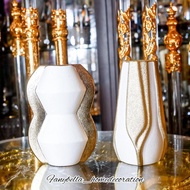 Minimalist Ceramic Flower Vase Brown Gold Gold Imported Home Decoration/FANYBELLA