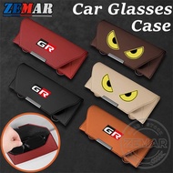 Toyota GR Car Glasses Case Sunglasses Storage Box Car Sun Visor Magnetic Glasses Clip Box for Toyota