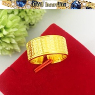 Original Cincin Belah Rotan CBR Emas 916 Tulen for man Wide shape in stock