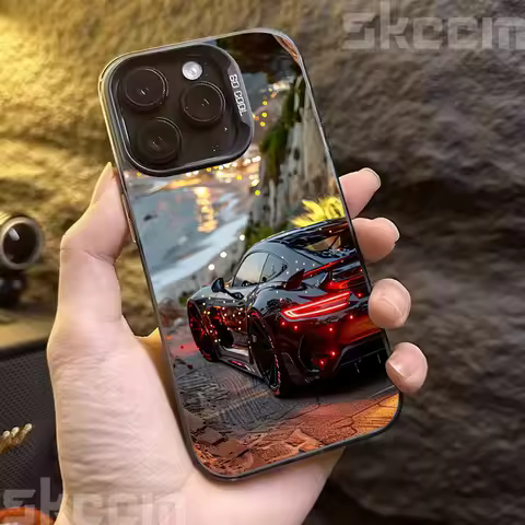 Fashion Dazzling Car Prnt Phone Case For iPhone 16 16E 15 14 13 12 11 Pro Max XR X XS 7 8 Plus IMD M