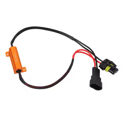 9006 LED Load Resistor Kit 50W 6Ohm Harness Adapter Anti Flicker Error Decoder Warning Canceller for
