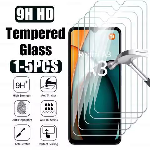1-5Pcs For Xiaomi Redmi A3 A5 Tempered Glass Case Redmi A3x A1 A1+ A2 A2+ Plus RedmiA3 10C 12C 13C 1