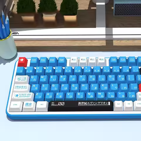139/156 Keys EVA 00 Theme Keycaps PBT DYE SUB Key Caps For MX Switch Mechanical Keyboard Cherry Prof