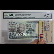 PMG67 EPQ Top Pop 50000 Rupiah Soeharto 1995 Pick 136a Uang Kuno Indo