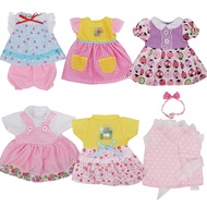 6 Sets Baby Doll Clothes for 10-12 Inch Girl Doll, Doll Clothes Dress Outfits Headbands Accessories