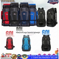 READY STOCK 80L60/40L BIG HIKING Bag Waterproof Travel Bag beg Outdoor Backpack Daypack Beg Fishing 