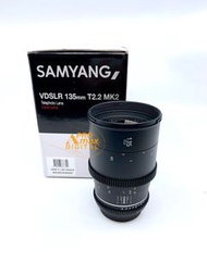 全新現貨✅Samyang 135mm T2.2 MK2 Cine Lens for Canon EF / Sony E FE(水貨) (Brand New) telephoto手動電影鏡頭