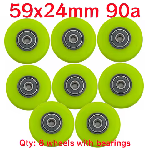 Free Shipping Aggressive Skate Wheel 59mm 90A 8pcs/ Lot Green Color
