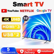 EXPOSE Android TV 32 Inch Smart TV Murah 4K UHD TV Android 12.0 Television Built-In WiFi/YouTube/MYTV/Netflix/Hdmi 5 Years Warranty