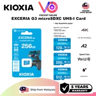 KIOXIA Exceria G3 microSD Card UHS-I (128GB_256GB_512GB) 4K Video V30 U3 Class10 A2