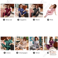 Silk Pajama Set Sleepwear Nightwear Homewear Loungewear for Women ZS102