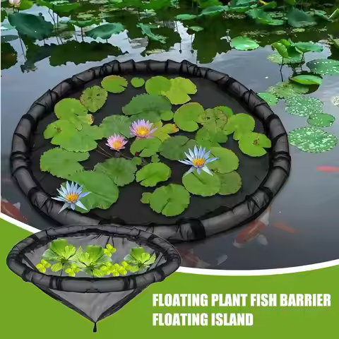 Floating Pond Corral Round Floating Flora Island 17.7 inch circular floating island plant protector 