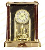 SEIKO นาฬิกาตั้งโต๊ะสีทอง-ตัวลูกตุ้มด้านในขยับสวยงาม  รุ่น QXG013GT   (ของแท้ ประกัน 1 ปี) NATEETONG