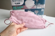 softies surgical mask 3d 4ply - masker medis softies - pink