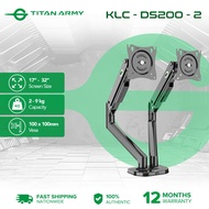 TITAN ARMY X KLC DS200-2 Monitor Arm Mount Stand for 2 pcs 17 inch to 32 inch Monitor
