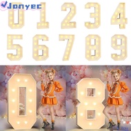 JONY1EC LED Light Balloon, Light Up Balloons 0-9 Numbers Giant Birthday Figure, Balloon Frame Marque