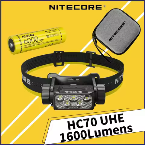 NITECORE HC70 UHE USB-C Rechargeable 1600Lumens Waterproof Wrok Headlamp Inlcude 21700 6000mAH Batte