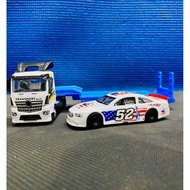 Diecast Miniature Toing Transport Truck Bonus 1 Car Metal Alloy Material Unit Box Packaging