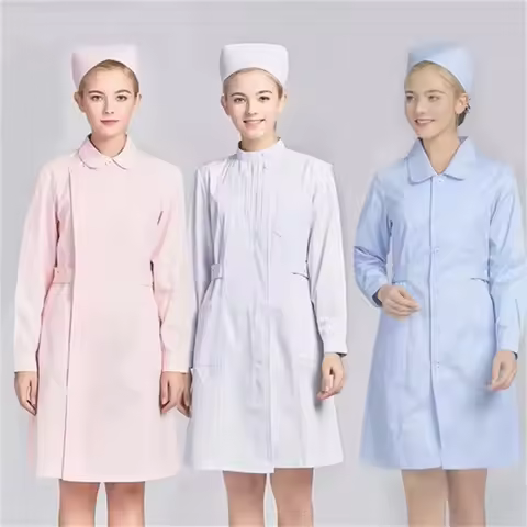 new pure cotton breathable white uniform coat laboratory workwear beauty salon uniform dental care u